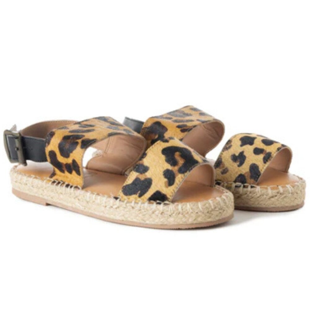 MYRA BAG‎ Isotope Espadrille Hair-On Leopard Print Western Sandals 8 & 9 NWT